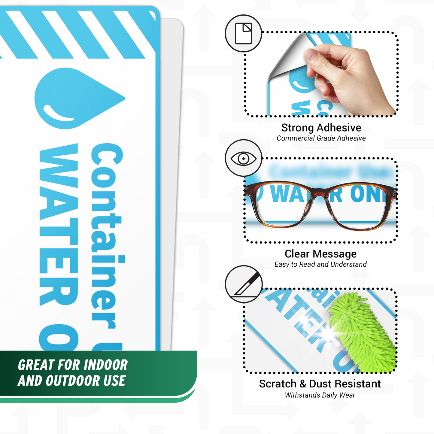 6 x 2in Fuel ID Decal: Water Only Label (Blue)