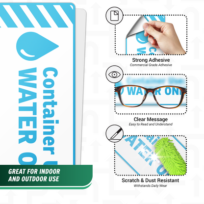 6 x 2in Fuel ID Decal: Water Only Label (Blue)
