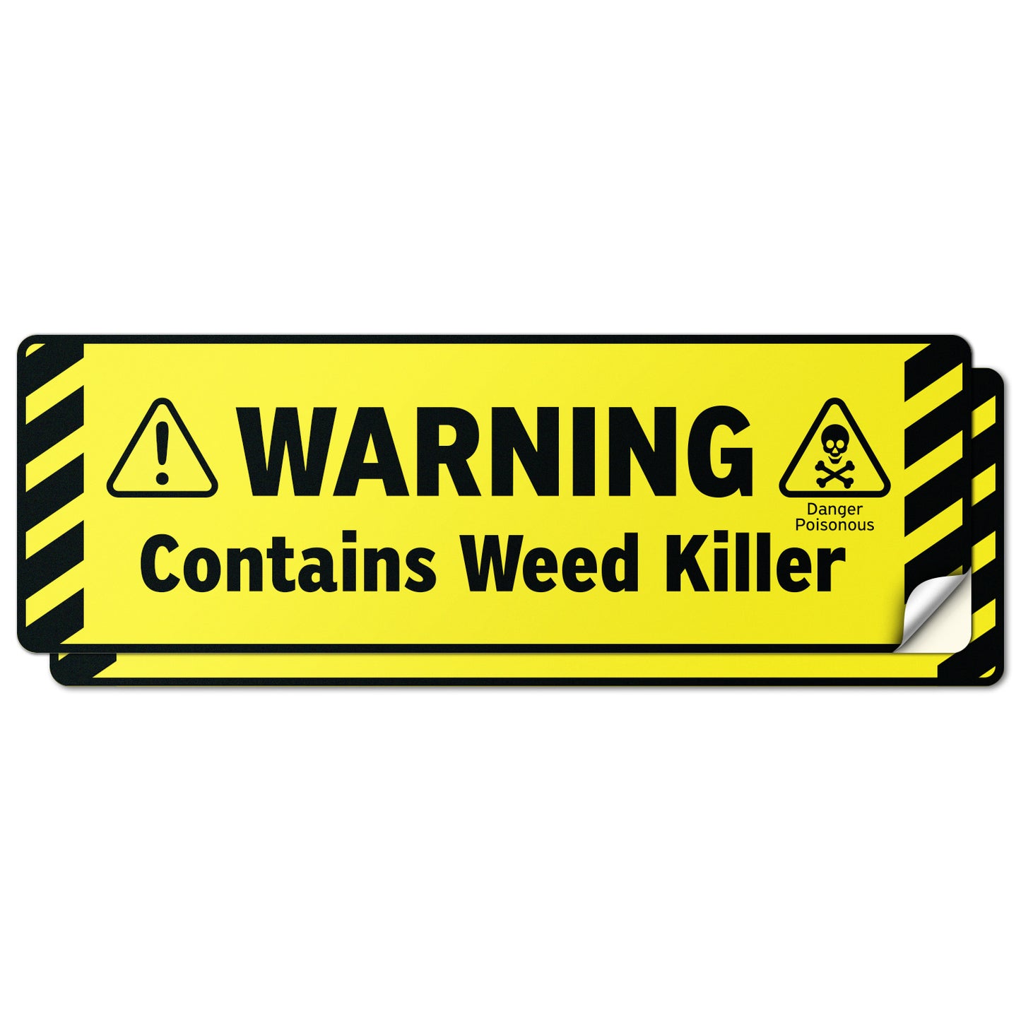 6 x 2in Weed Killer Warning Vinyl Sticker: Garden & Agricultural Safety Label