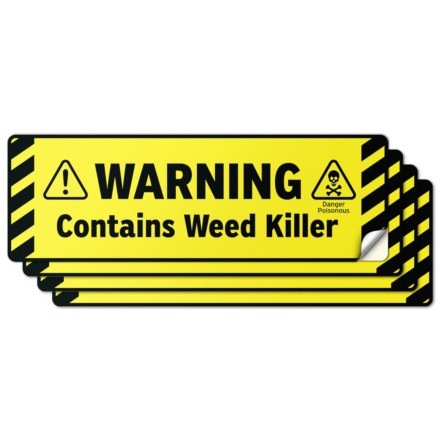 6 x 2in Weed Killer Warning Vinyl Sticker: Garden & Agricultural Safety Label