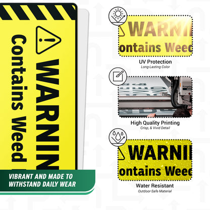 6 x 2in Weed Killer Warning Vinyl Sticker: Garden & Agricultural Safety Label