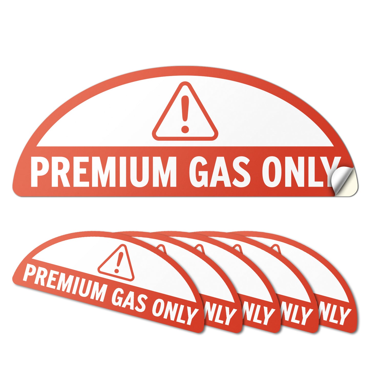 2.17 x 0.82in Fuel Cap Sticker: Premium Gas Only Decal