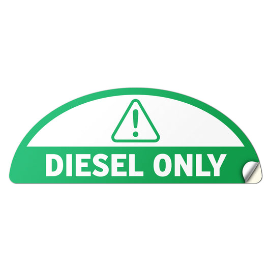 2.17 x 0.82in Fuel Cap Sticker: Diesel Only Decal (Green)