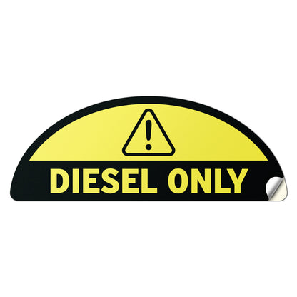 2.17 x 0.82in Fuel Cap Sticker: Diesel Only Decal (Yellow)