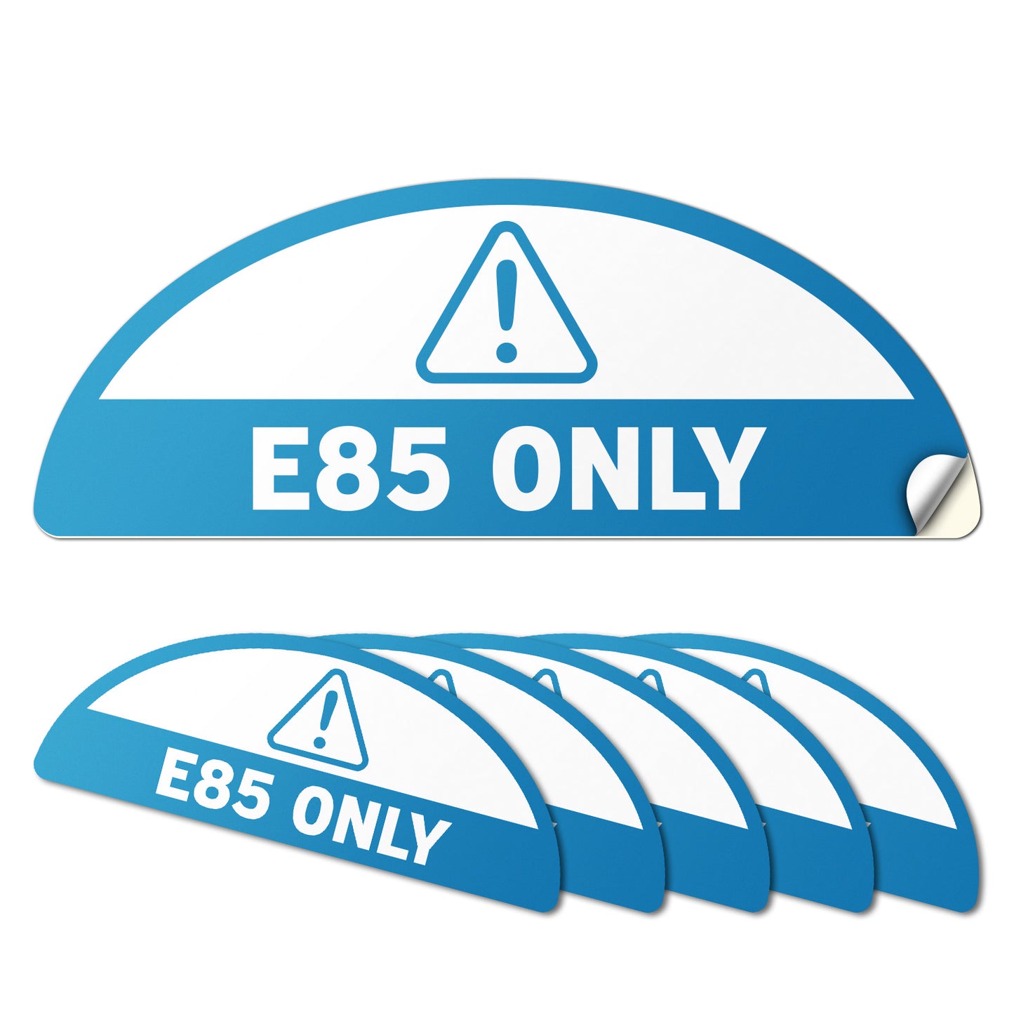 2.17 x 0.82in Fuel Cap Sticker: E85 Only Decal