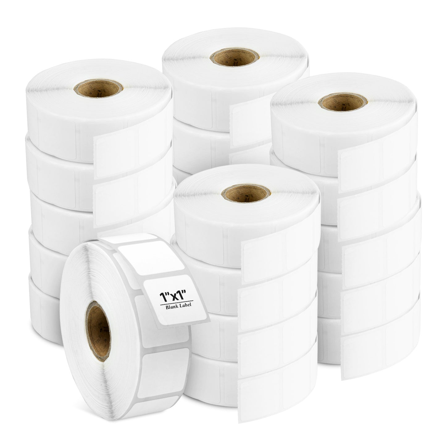1 x 1in Blank Label: Direct Thermal Permanent Adhesive (1 inch Core)