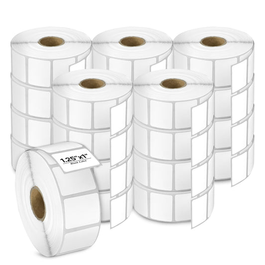 1.25 x 1in Direct Thermal Labels: Zebra Printer Compatible (27600 Total)