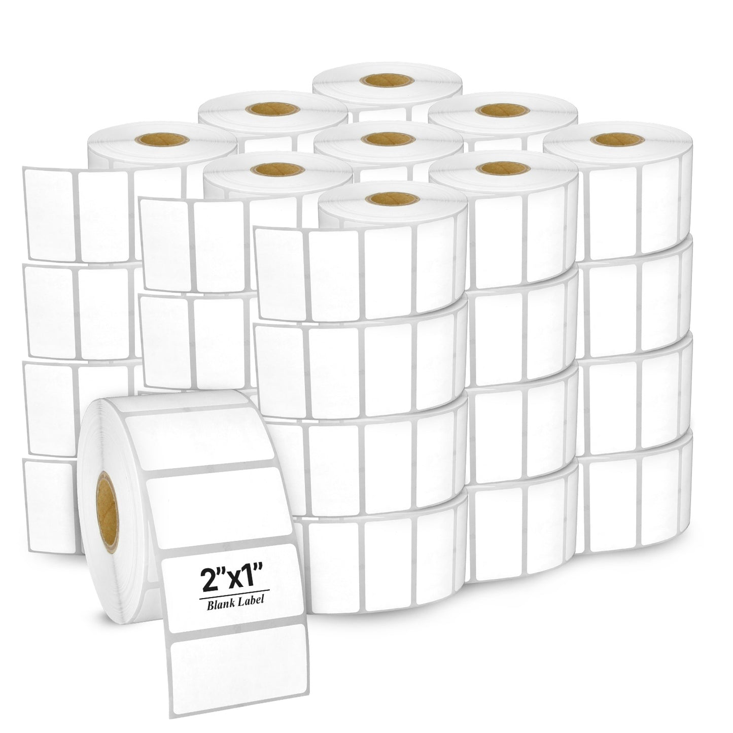 2 x 1in Blank Label: Direct Thermal Permanent Adhesive (1 inch Core)