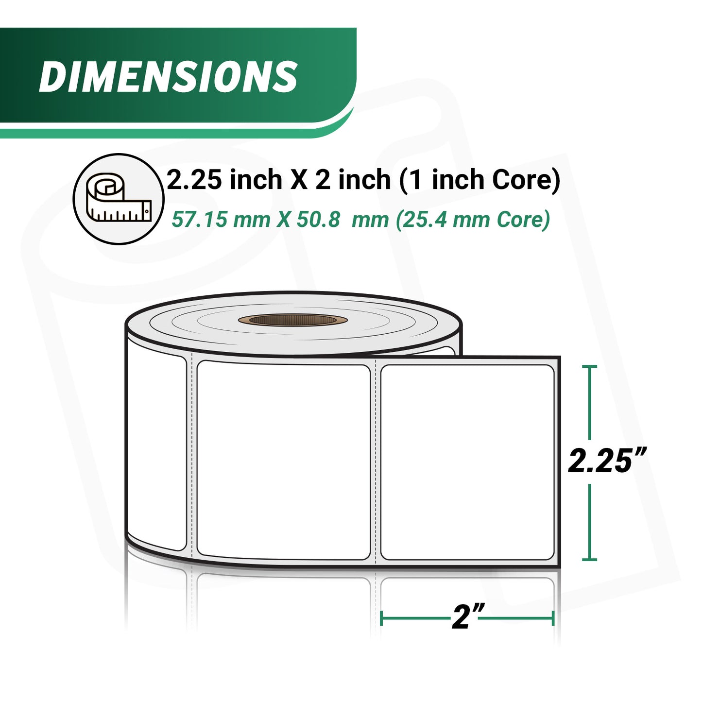 2.25 x 2in Blank Direct Thermal Labels: Zebra Compatible White (36 Rolls, 700 Labels/Roll)
