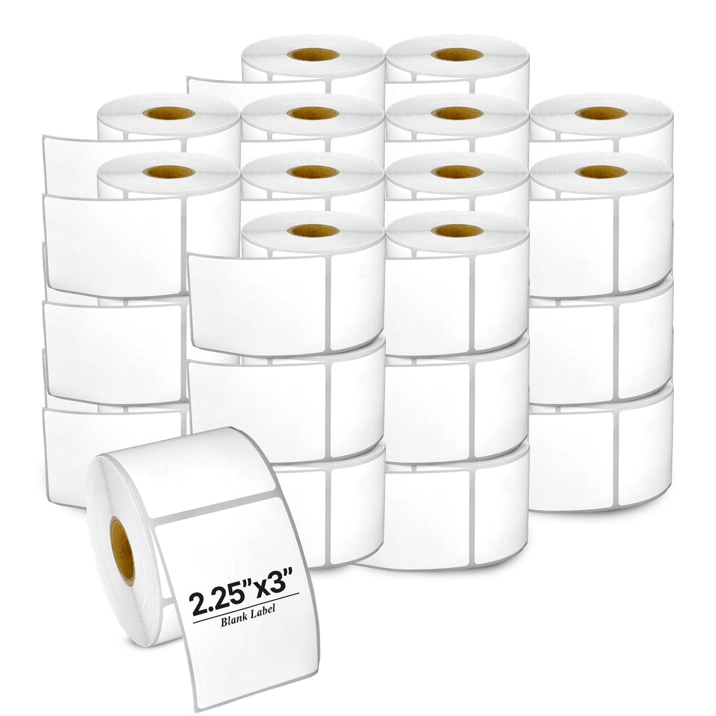 2.25 x 3in Blank Direct Thermal Labels: Zebra Printer Compatible (18000 Total)