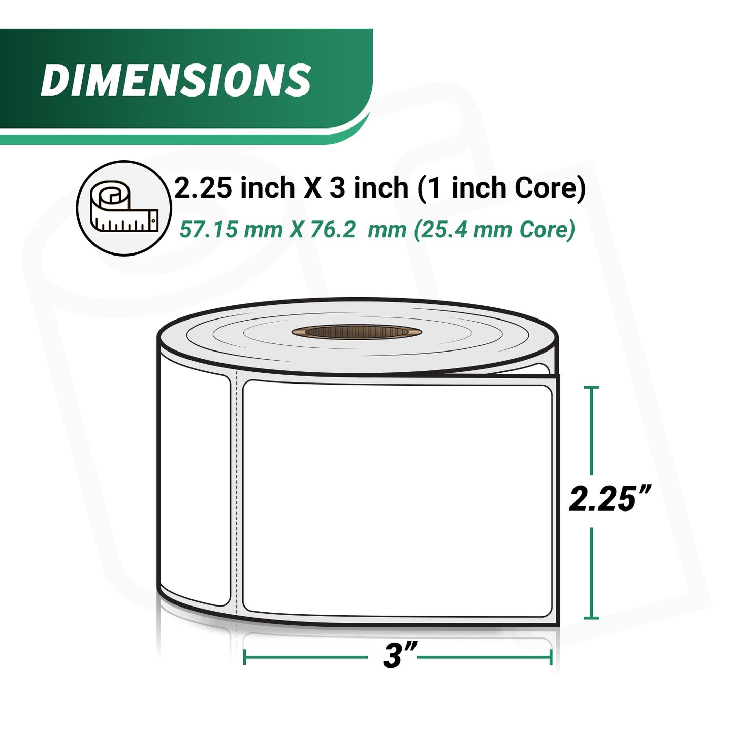 2.25 x 3in Blank Direct Thermal Labels: Zebra Printer Compatible (18000 Total)