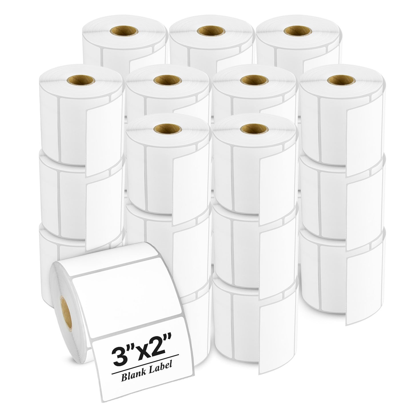3 x 2in Direct Thermal Labels: Zebra Printer Compatible (27 Rolls, 750 Label/Roll)