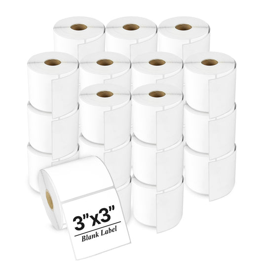 3 x 3in Direct Thermal Labels: Zebra Printer Compatible (27 Rolls, 500 Labels/Roll)