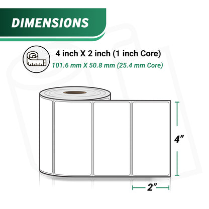 4 x 2in Direct Thermal Labels: Zebra Printer Compatible (20,250 Total)