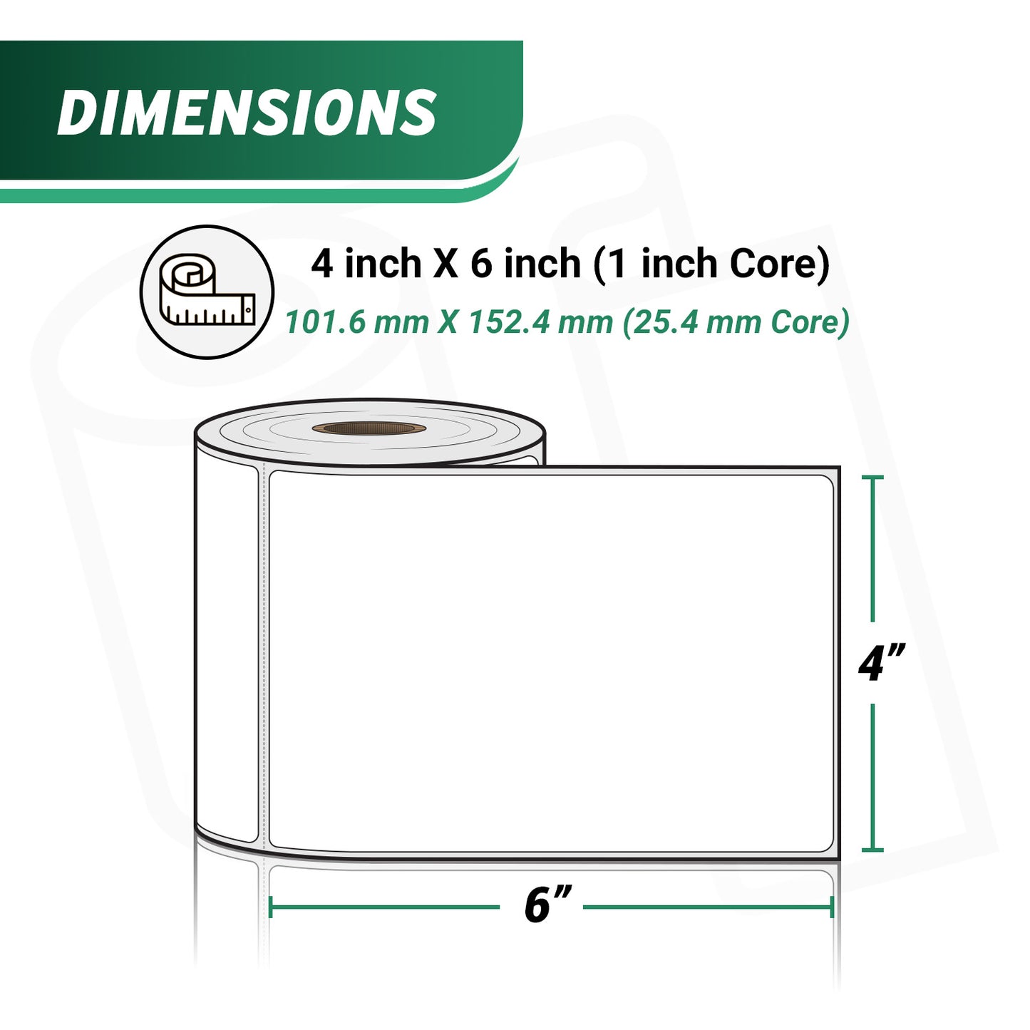 4 x 6in Blank Zebra Printer Labels: Direct Thermal 1,890 Total