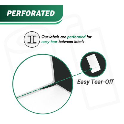 4 x 6in Blank Label: Direct Thermal Permanent Adhesive (1 inch Core)