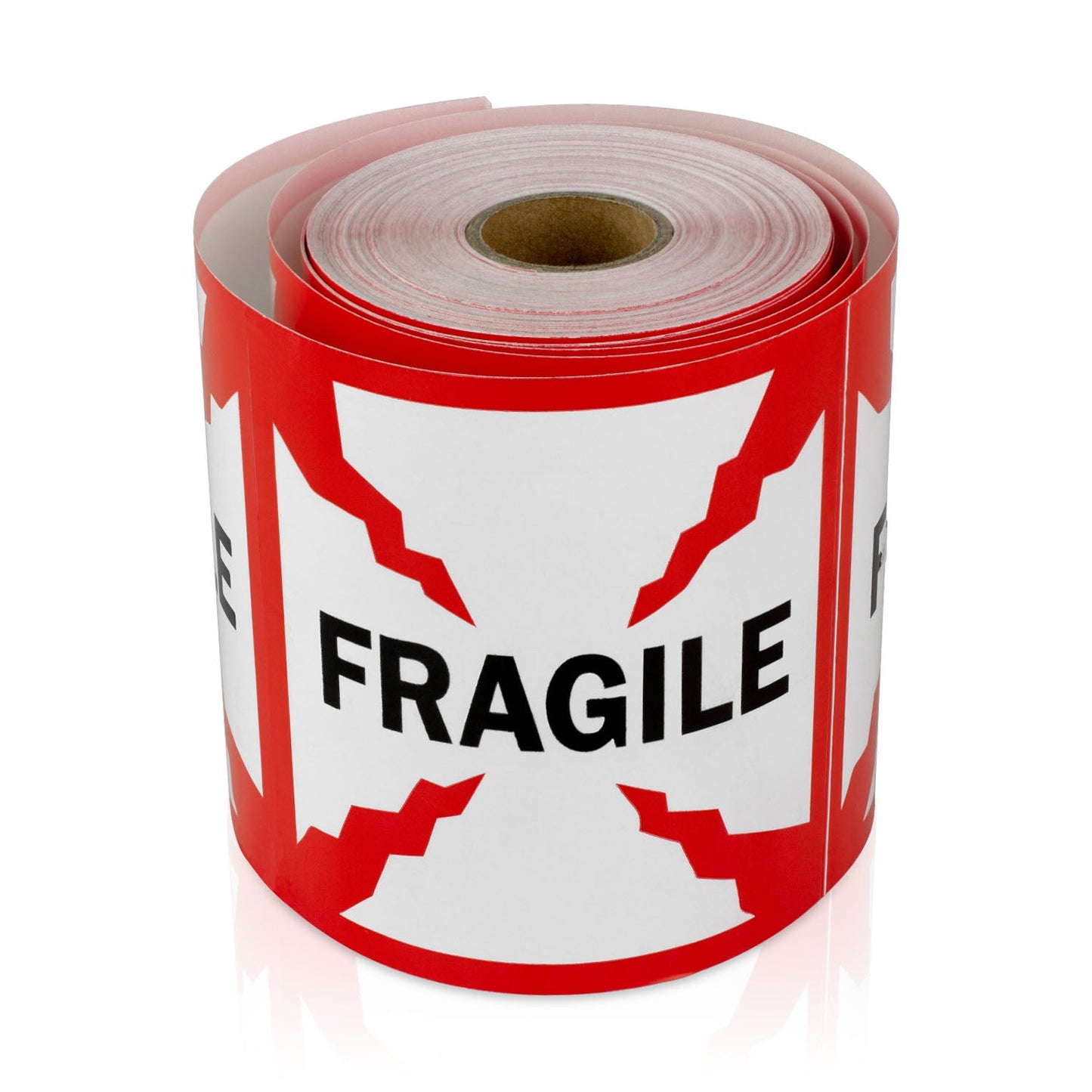 4 x 4in Stickers: Fragile Glass Warning Labels