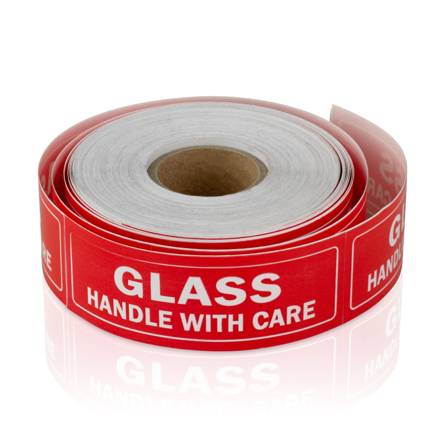 3 x 1in Stickers: Glass Handle With Care Labels