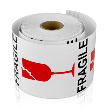 3 x 4in Stickers: Fragile Handle With Care Labels