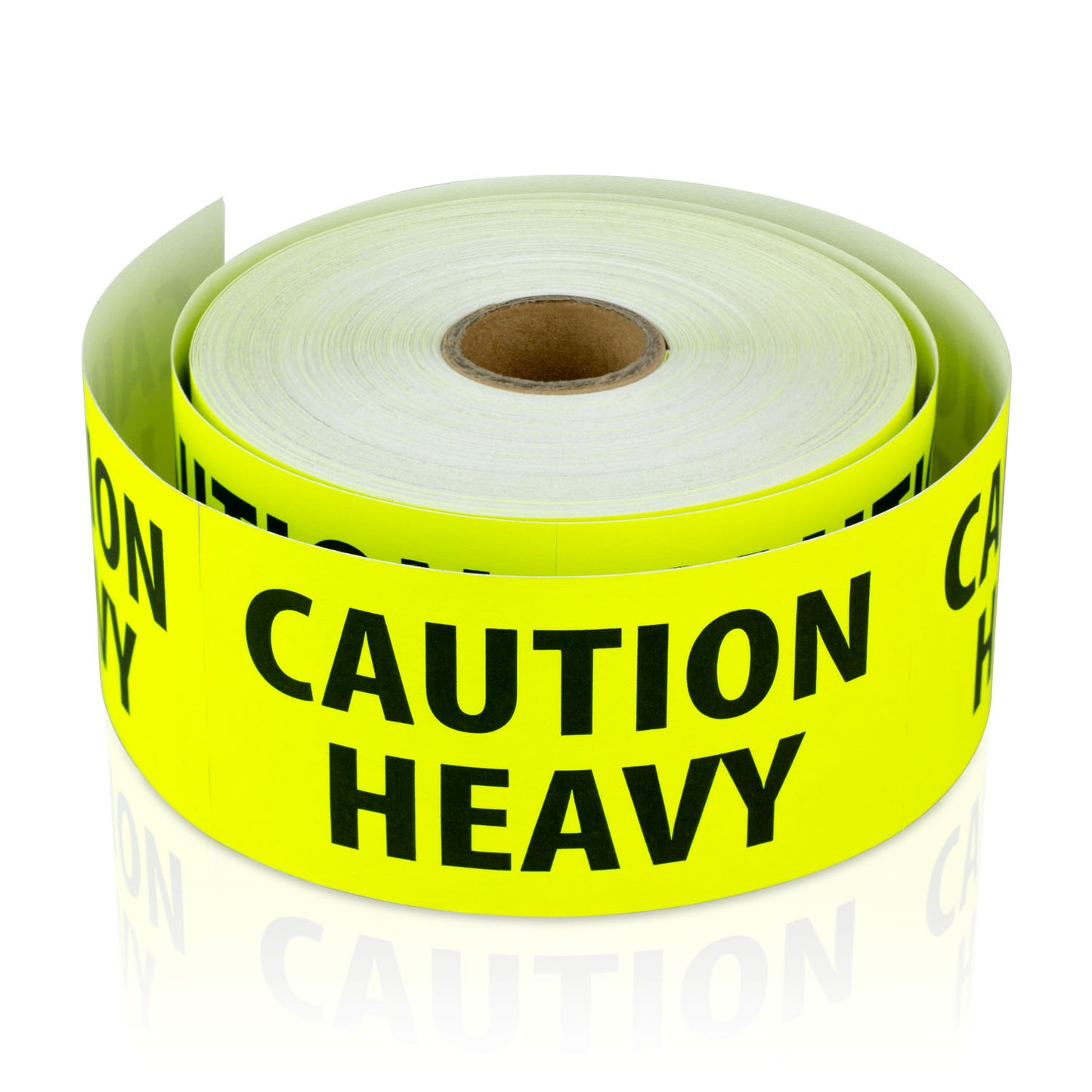 4 x 2in Stickers: Caution Heavy Label Roll