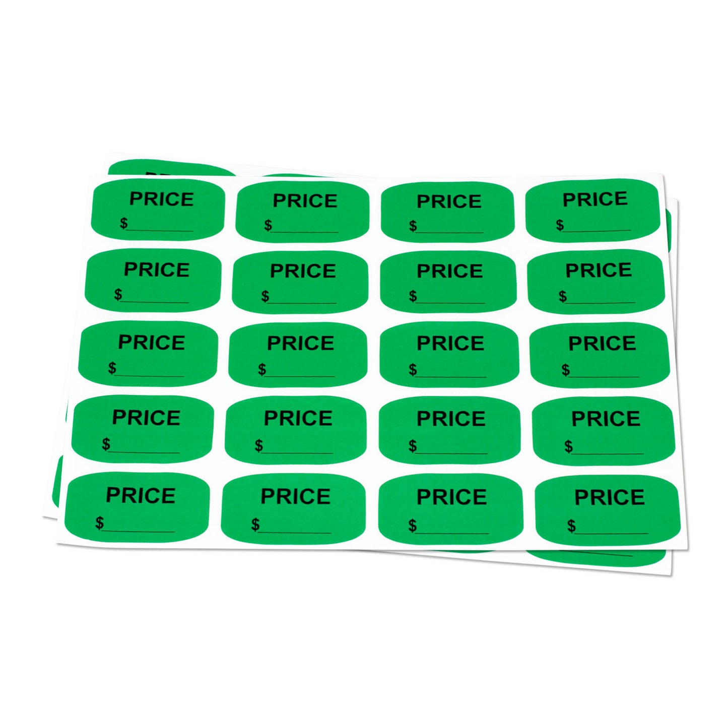 1.375 x 0.75in PRICE Label with Write-In Area (Green)