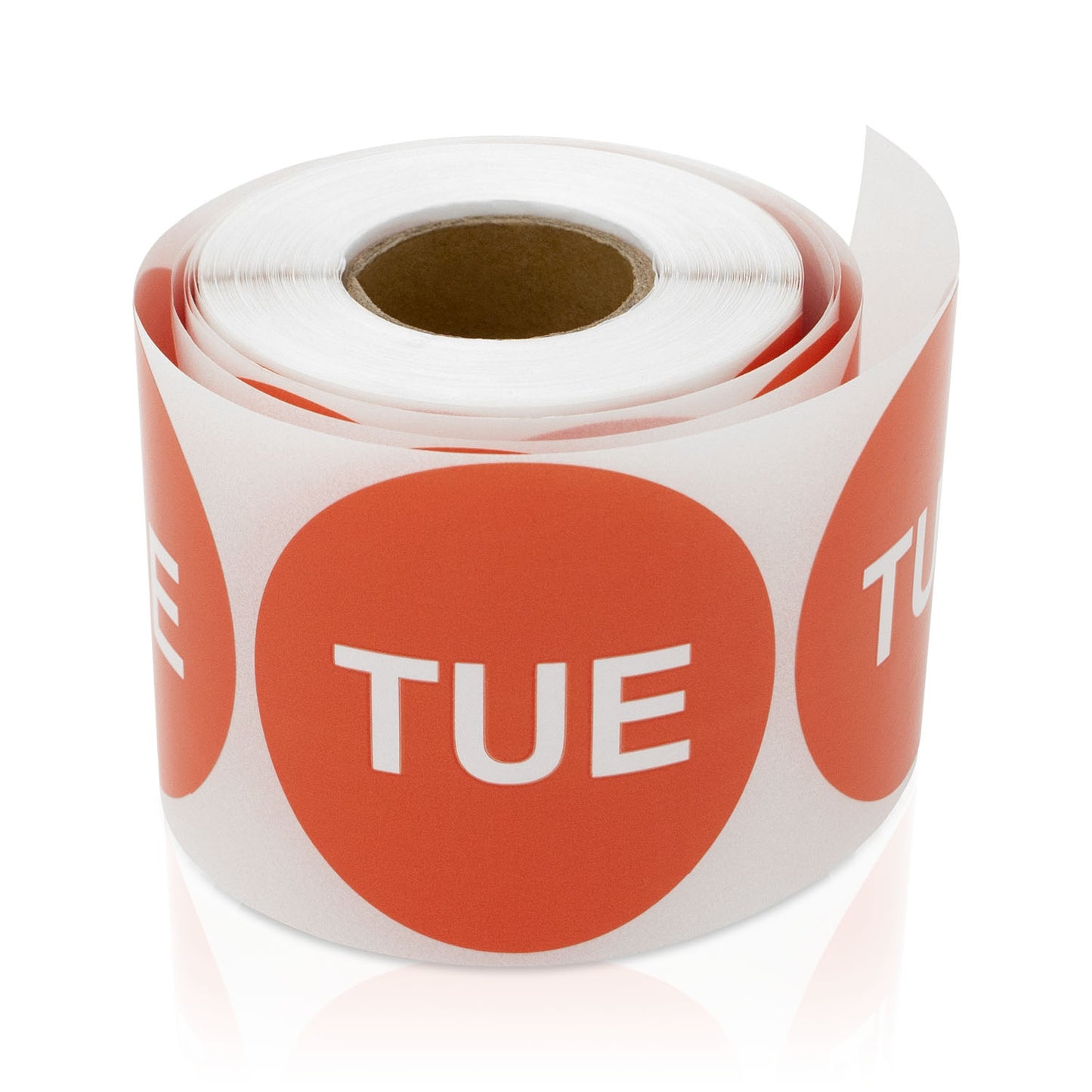 2in Tuesday Days of the Week Label Orange (Roll)