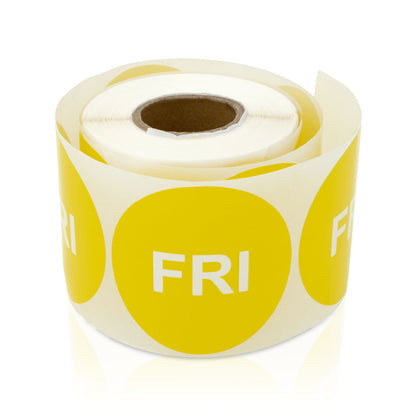 2in Friday Days of the Week Label Yellow (Roll)