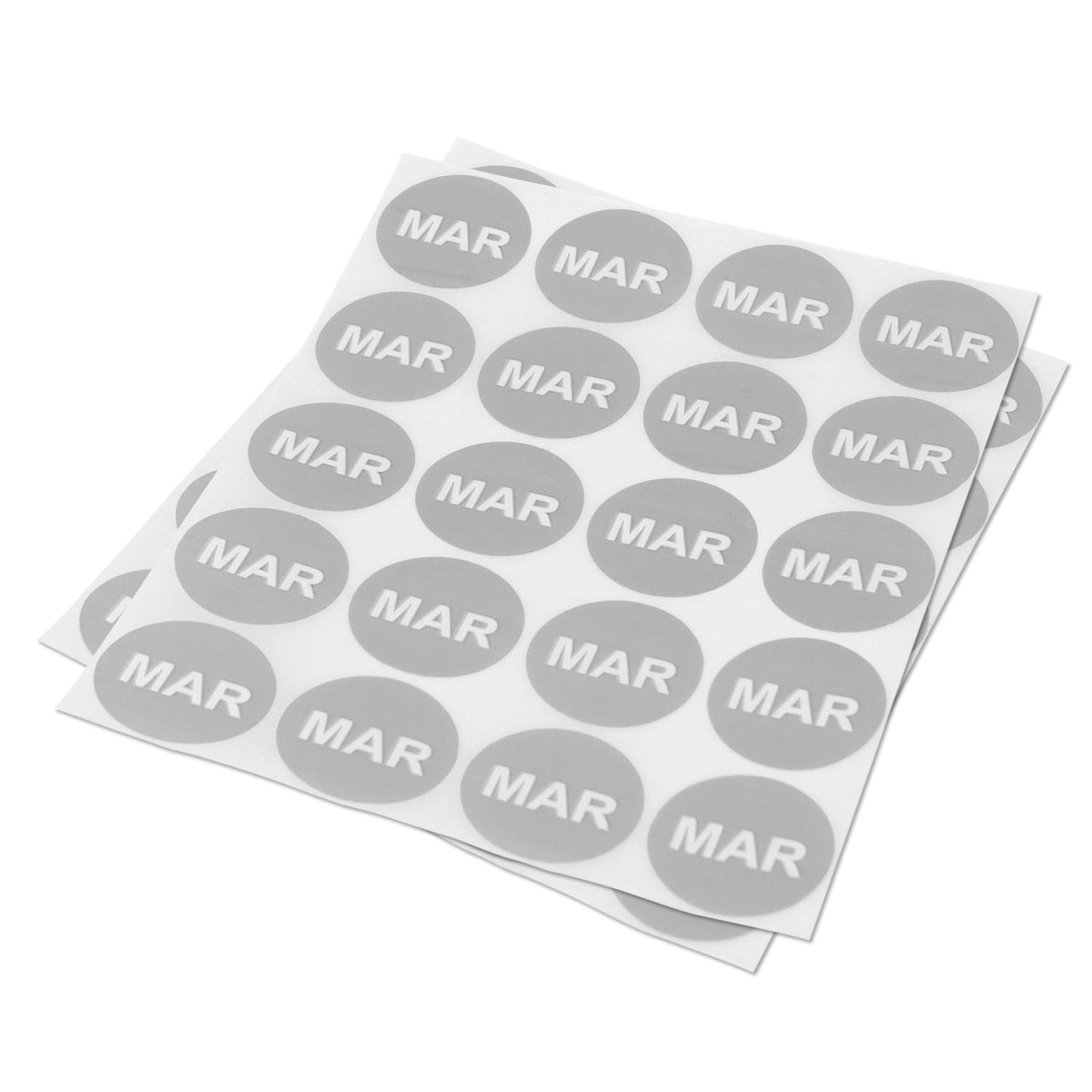 1in April Month Label Gray (Sheet)