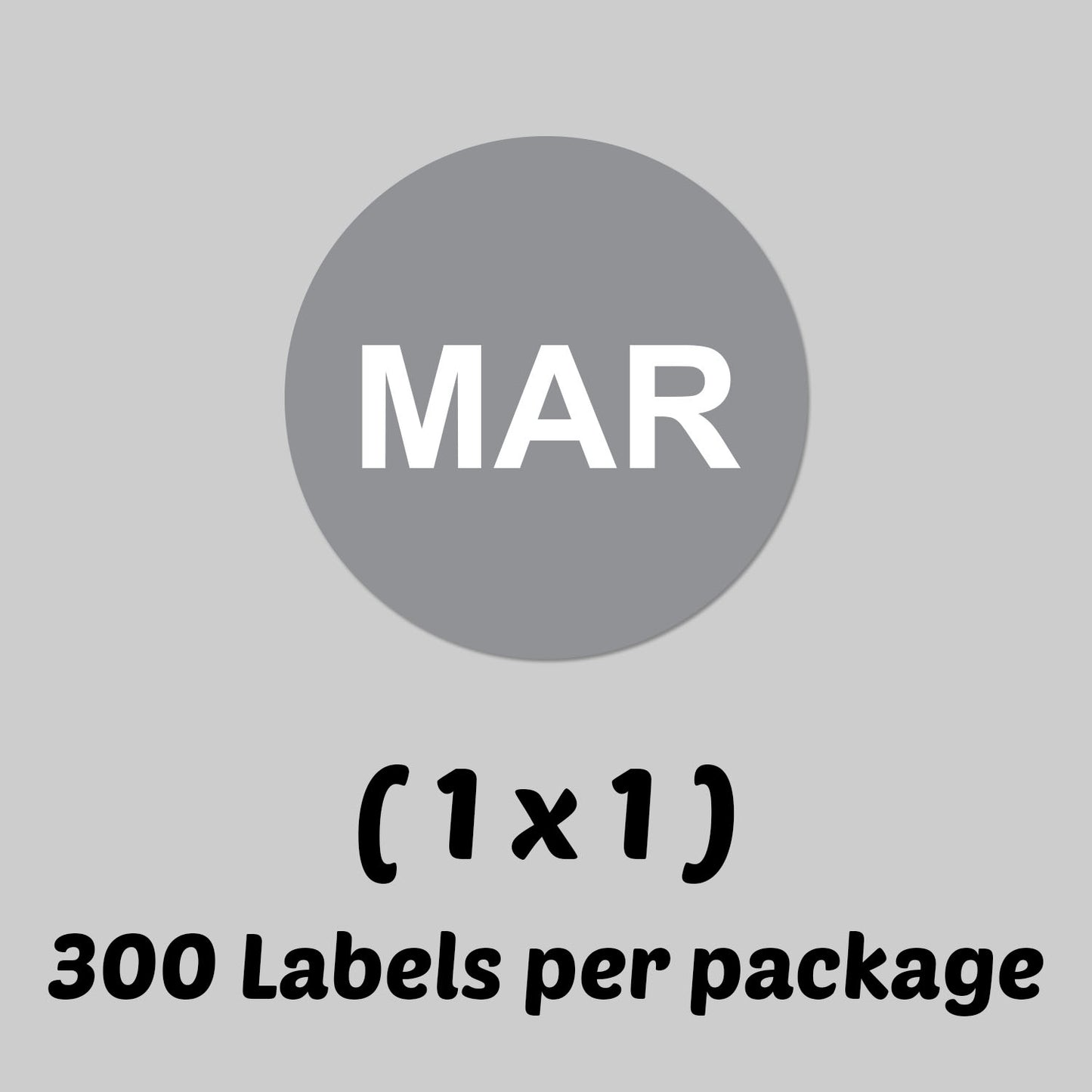 1in April Month Label Gray (Sheet)