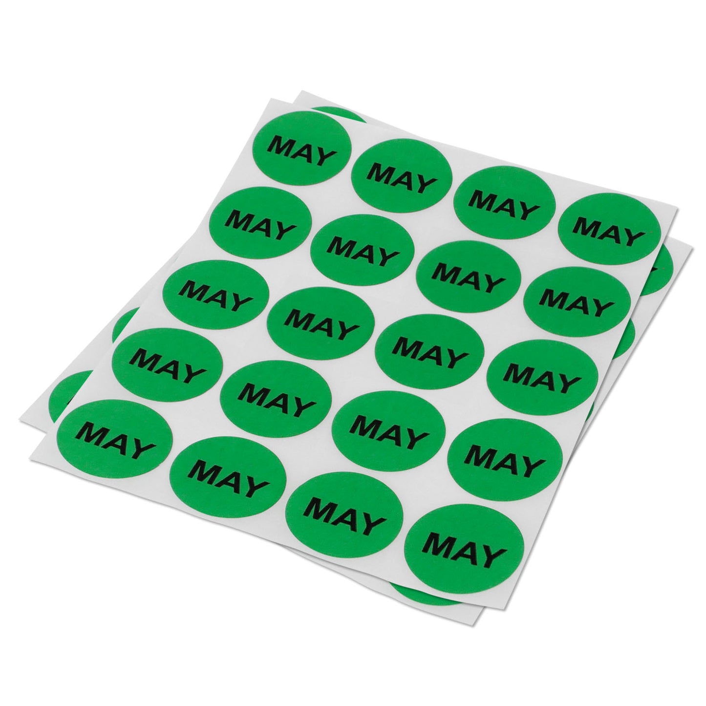 1in May Month Label Green (Sheet)
