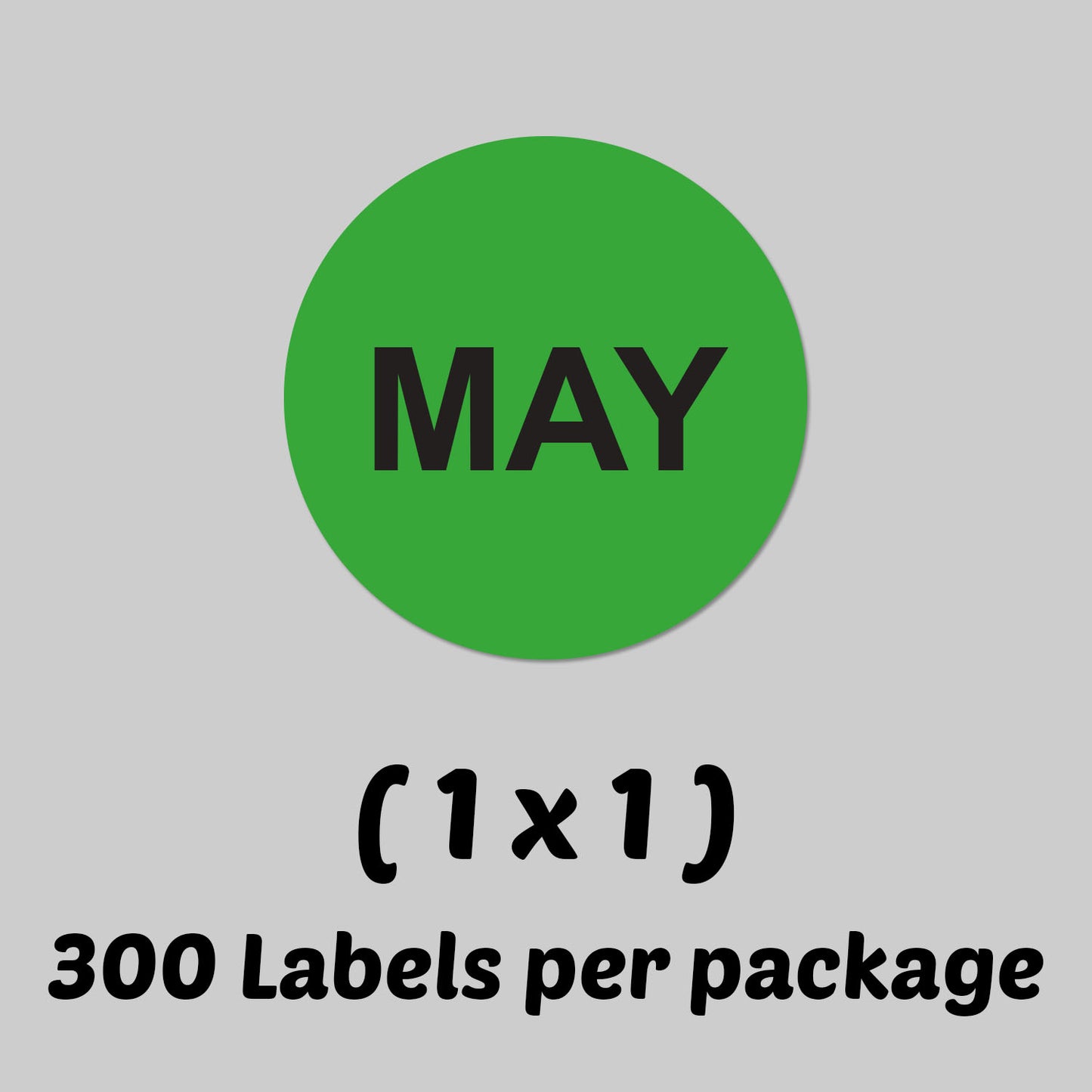1in May Month Label Green (Sheet)