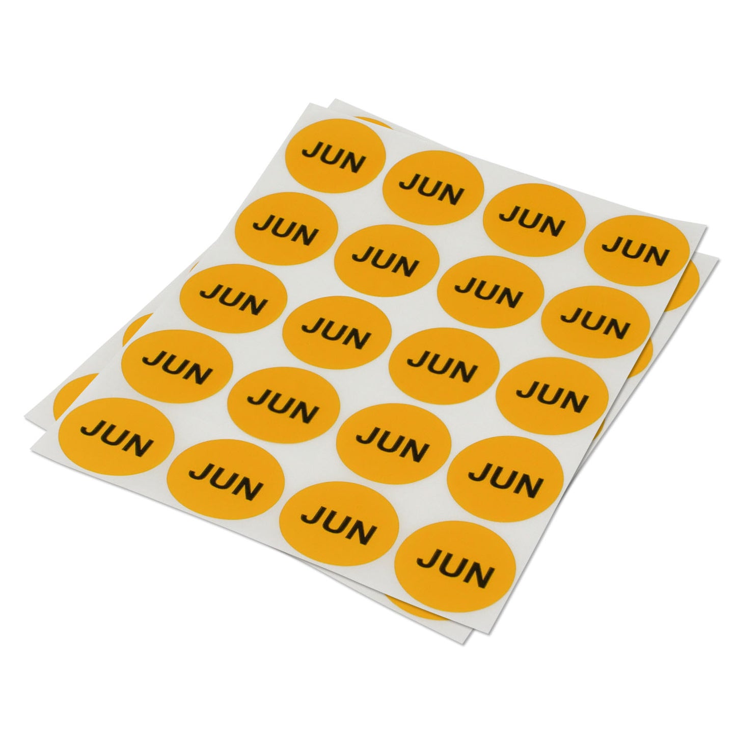 1in June Month Label Orange (Sheet)