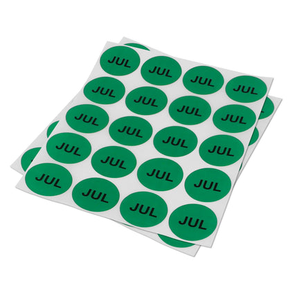 1in July Month Label Green (Sheet)