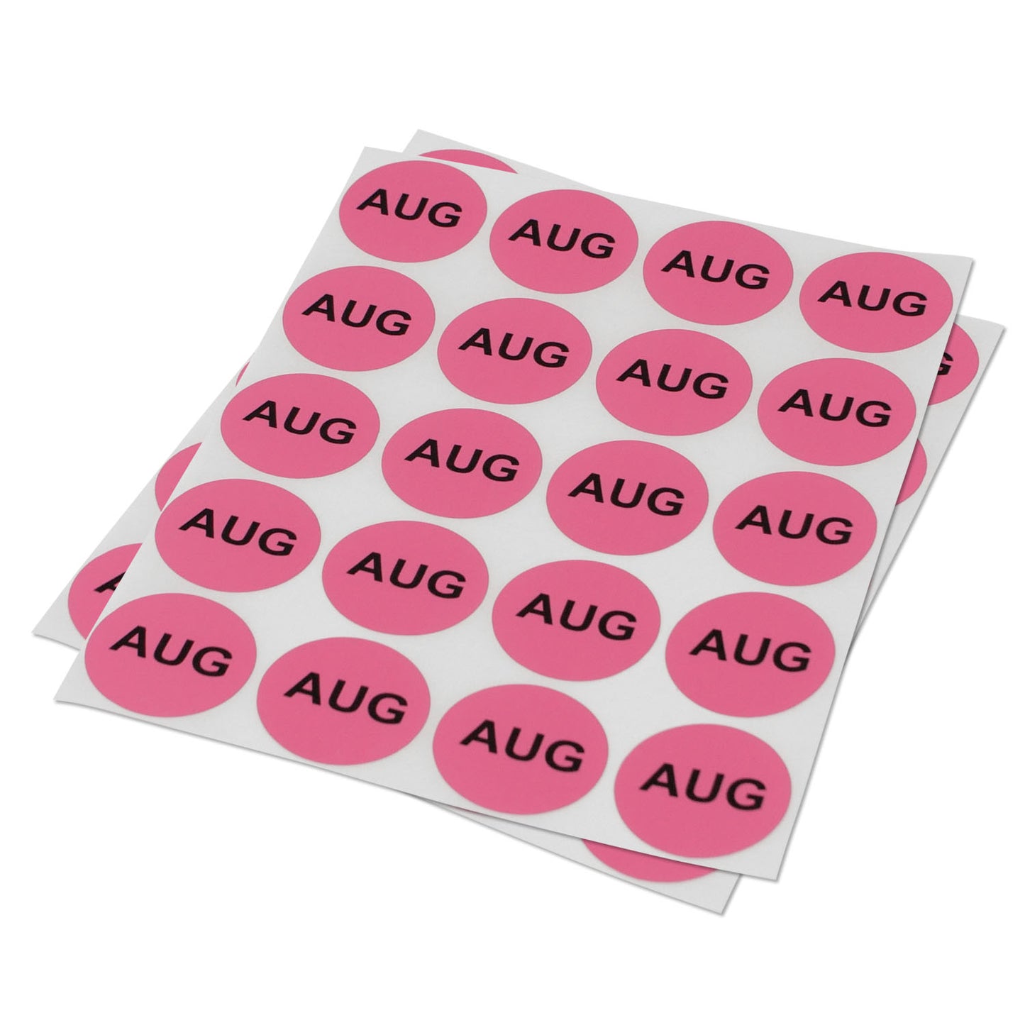1in August Month Label Magenta (Sheet)