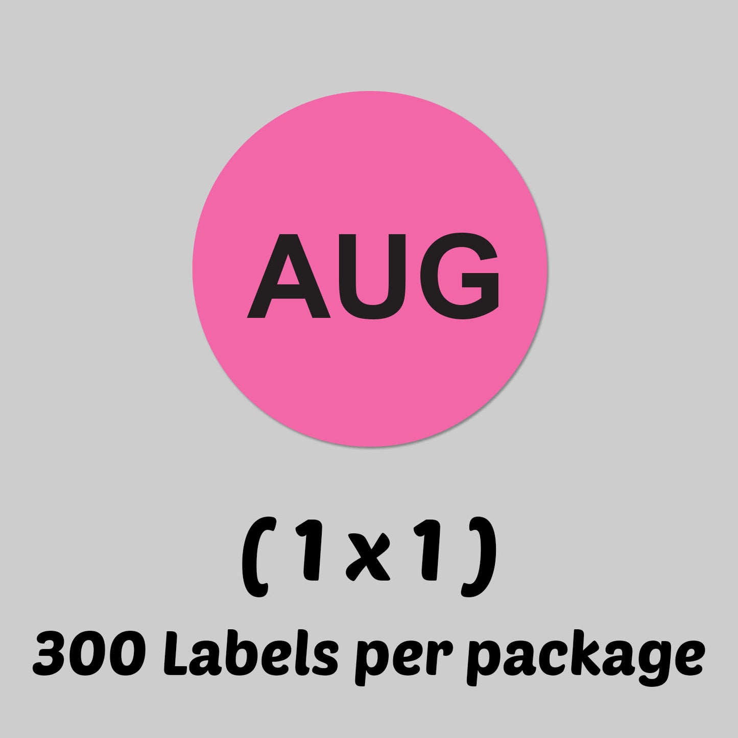 1in August Month Label Magenta (Sheet)