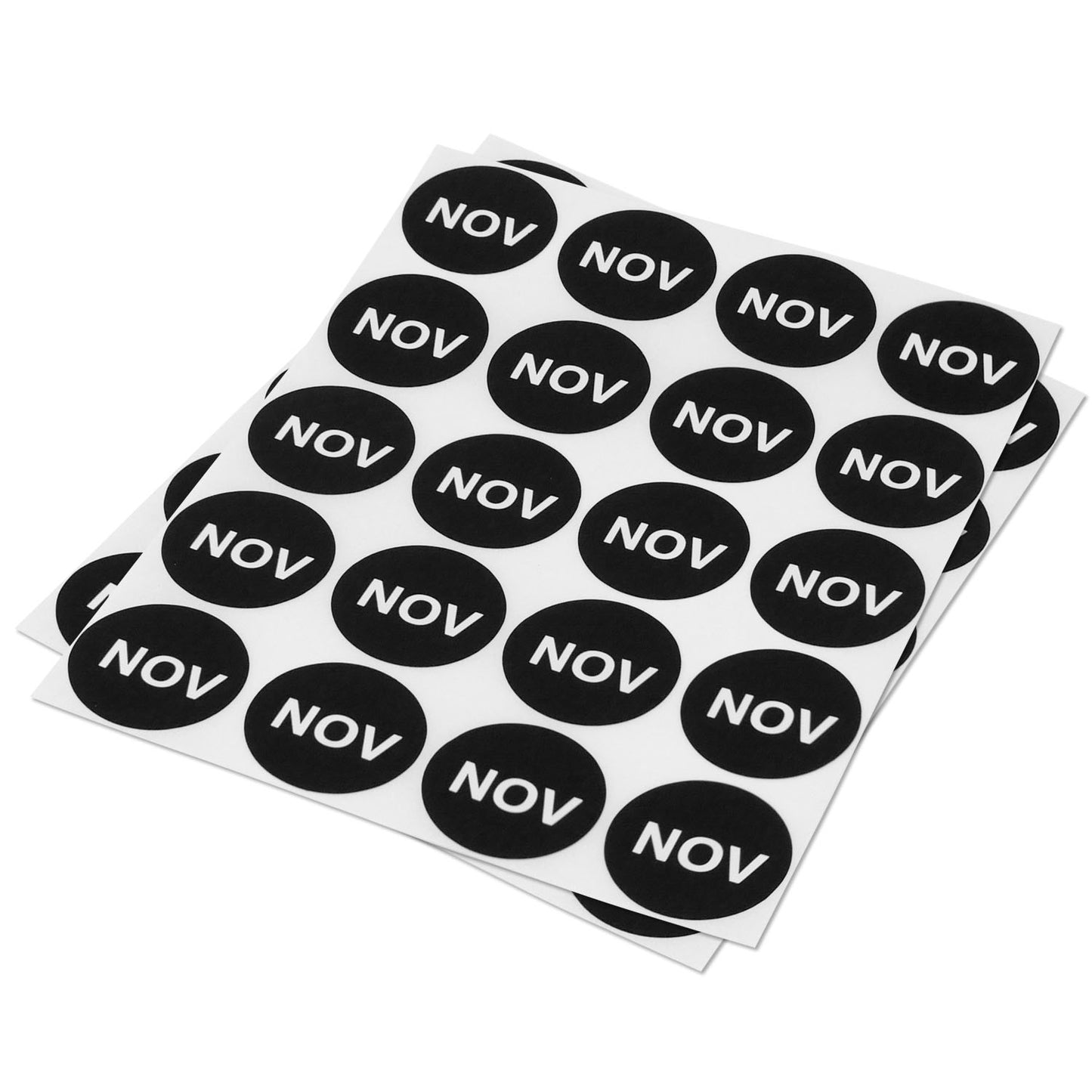 1in November Month Label Black (Sheet)