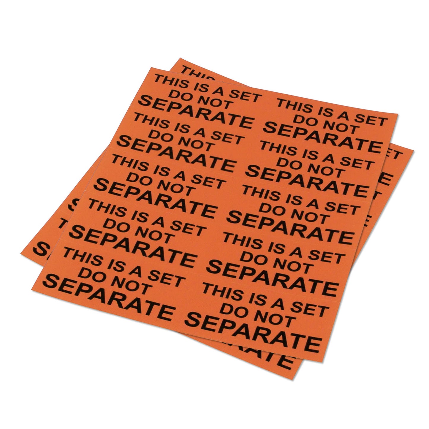 2 x 1in Sticker: This is a Set Do Not Separate Label (Orange)