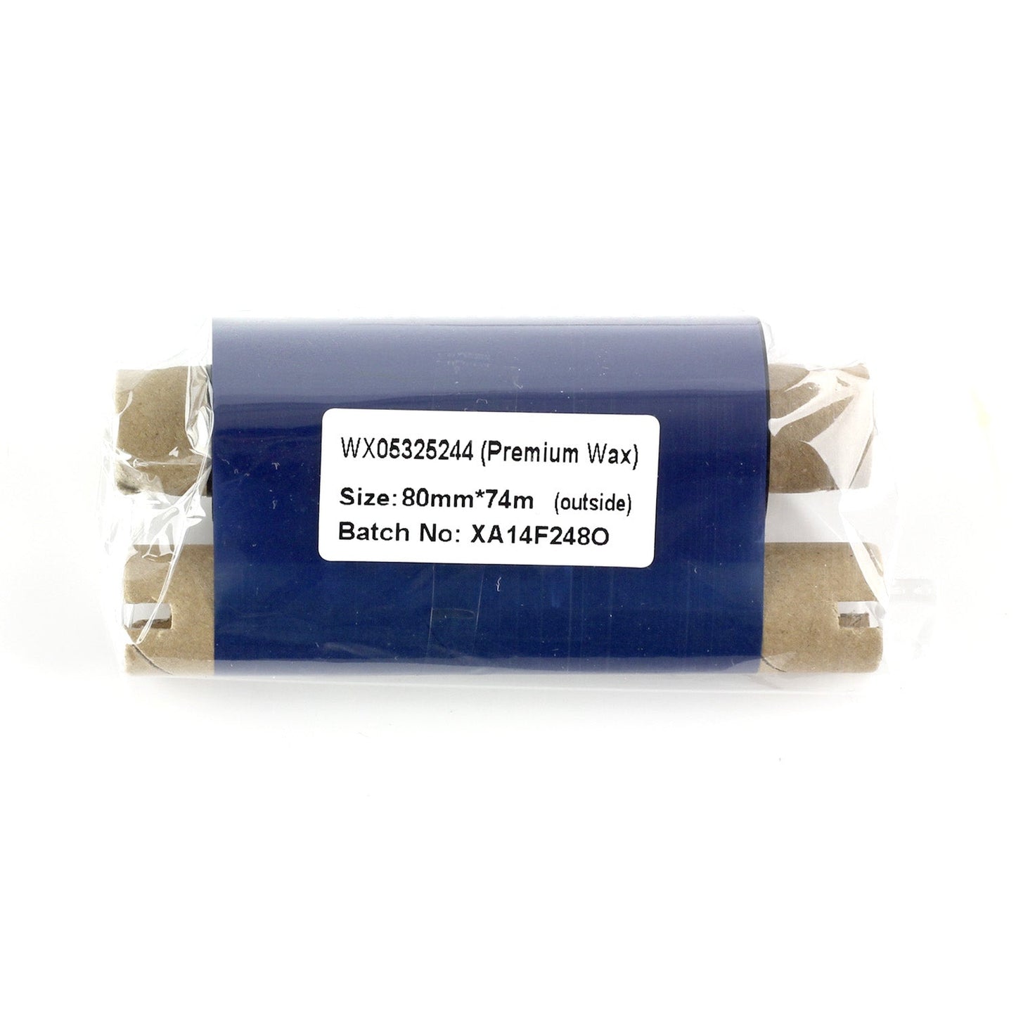 3.30in x 244ft Wax Ribbon: Thermal Transfer Roll (0.5 inch Core)