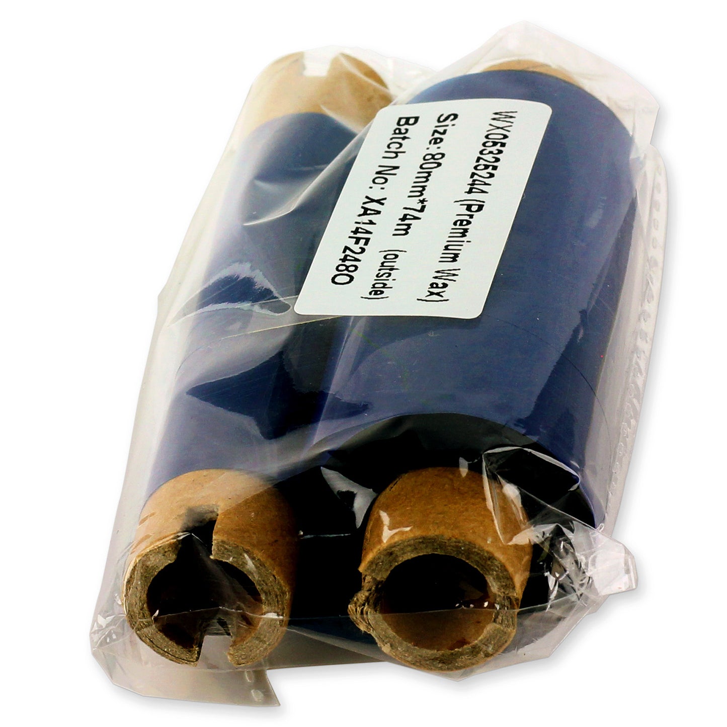 3.30in x 244ft Wax Ribbon: Thermal Transfer Roll (0.5 inch Core)