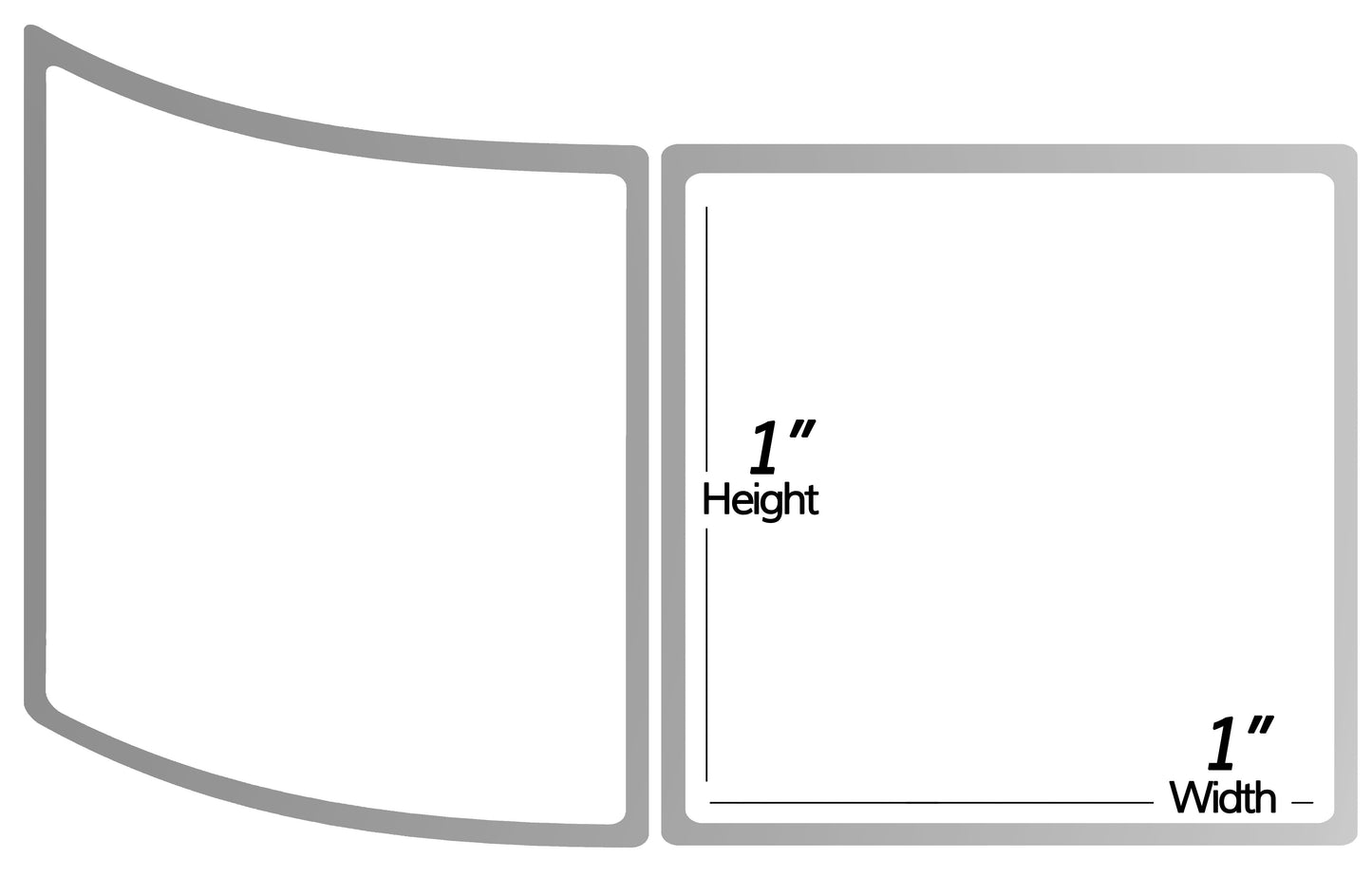 1 x 1in Blank Label: Direct Thermal Permanent Adhesive (1 inch Core)