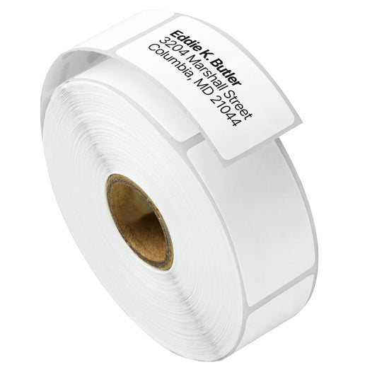 1 x 2in Blank Label: Direct Thermal Permanent Adhesive (1 inch Core)