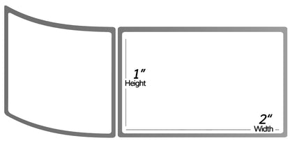 1 x 2in Blank Label: Direct Thermal Permanent Adhesive (1 inch Core)