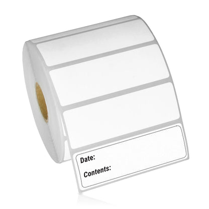 3 x 1in Blank Label: Direct Thermal Permanent Adhesive (1 inch Core)