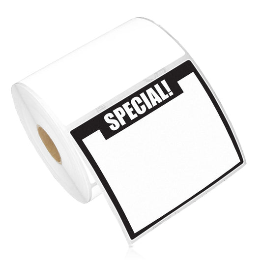 3.5 x 3in Blank Label: Direct Thermal (1 inch Core)