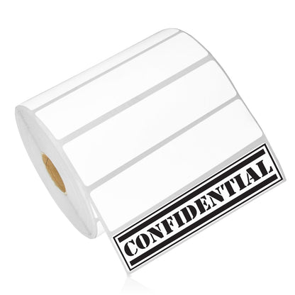 4 x 1in Blank Label: Direct Thermal Permanent Adhesive (1 inch Core)