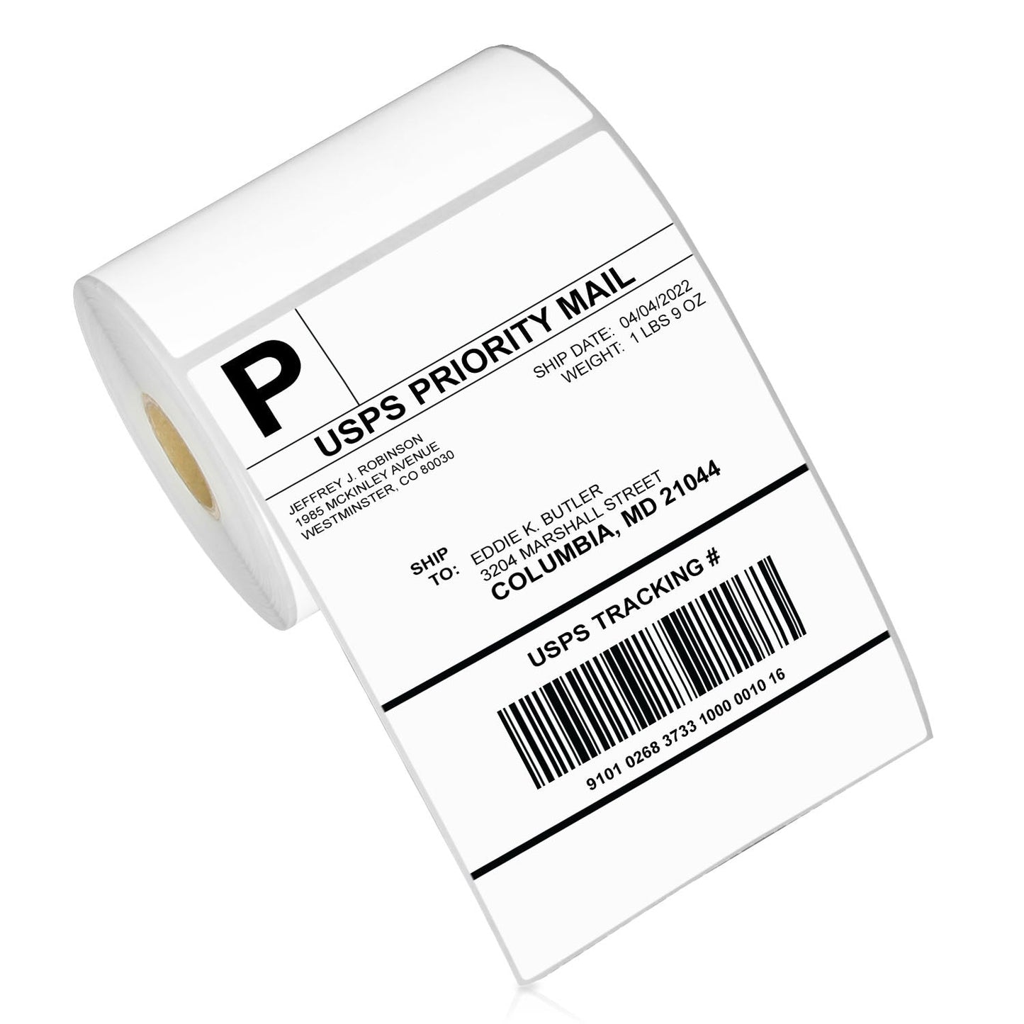 4 x 6in Blank Label: Direct Thermal Permanent Adhesive (1 inch Core)