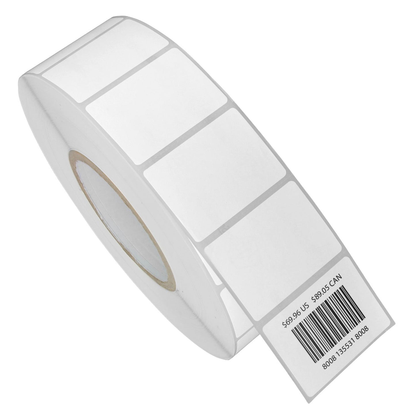 2 x 1.5in Blank Label: Direct Thermal (3 inch Core)