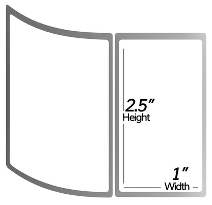 2.5 x 1in Blank Label: Direct Thermal Permanent Adhesive (1 inch Core)