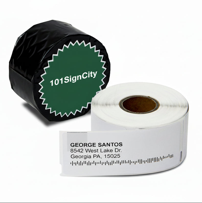 1.13 x 3.5in Address Labels: Dymo Compatible 30320 Bright White