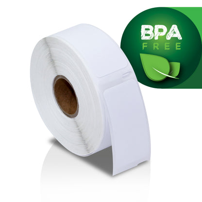 1 x 2.13in Small Multipurpose Labels: Dymo Compatible 30336 Bright White